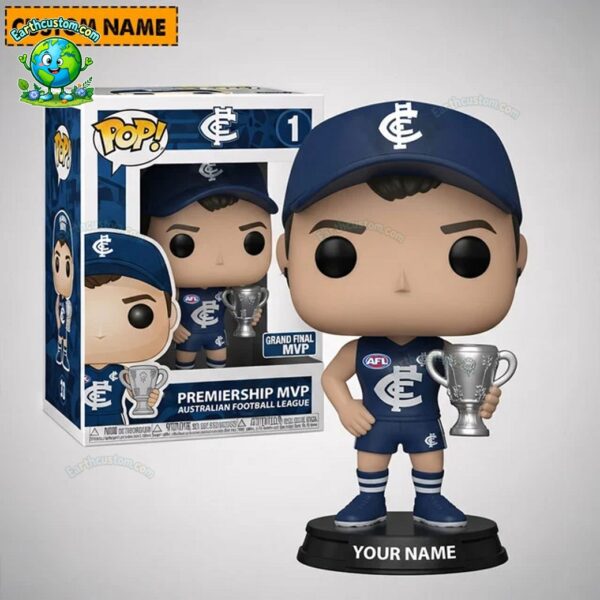 Carlton Football Club AFL Funko Pops Figure and Acrylic Plaque