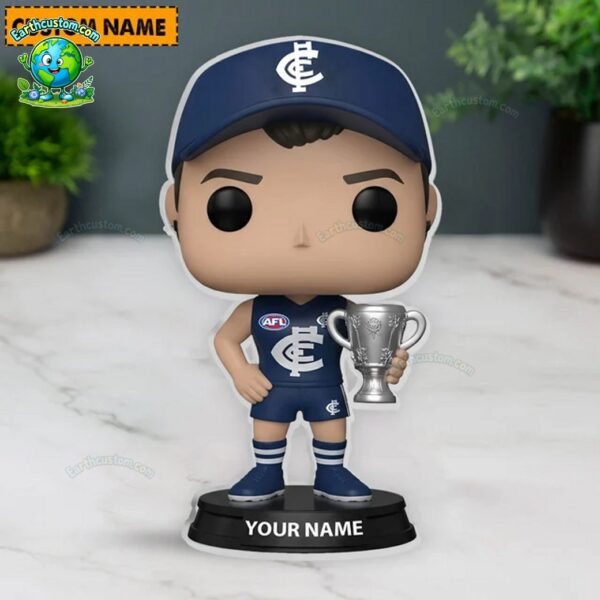 Carlton Football Club AFL Funko Pops Figure and Acrylic Plaque
