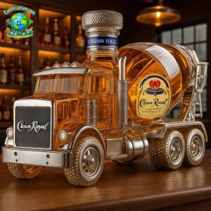 Cement Mixer Whiskey Bottle