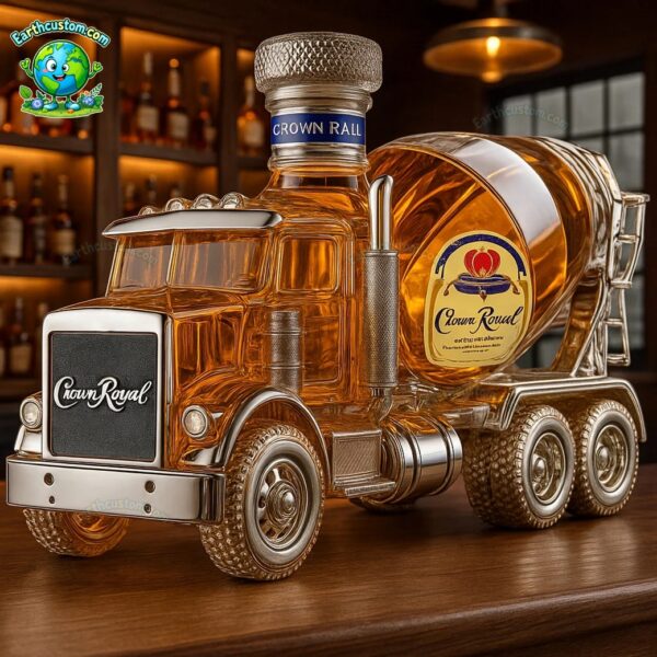 Cement Mixer Whiskey Bottle