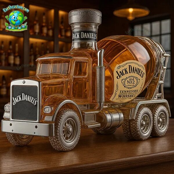 Cement Mixer Whiskey Bottle