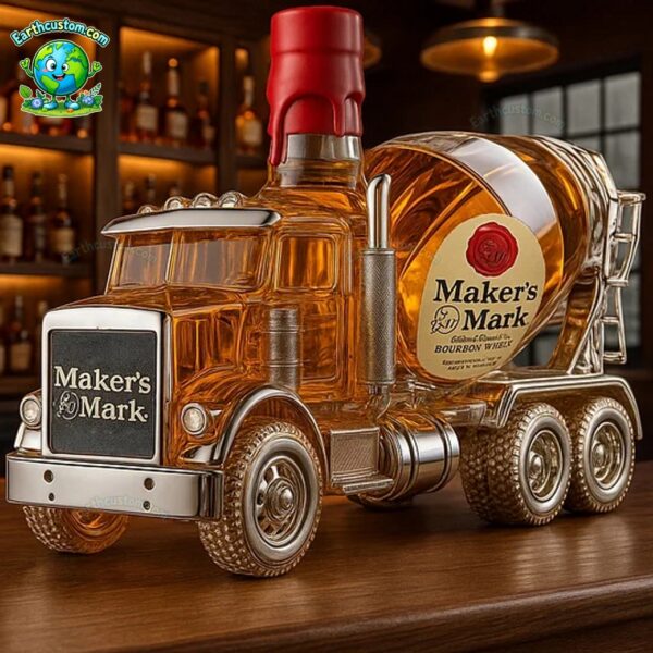 Cement Mixer Whiskey Bottle