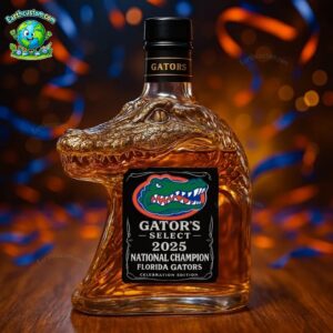 Florida Gators 2025 National Champion Whiskey Bottle