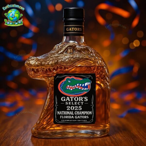 Florida Gators 2025 National Champion Whiskey Bottle