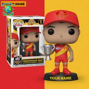 Gold Coast Suns AFL Funko Pops Figure and Acrylic Plaque