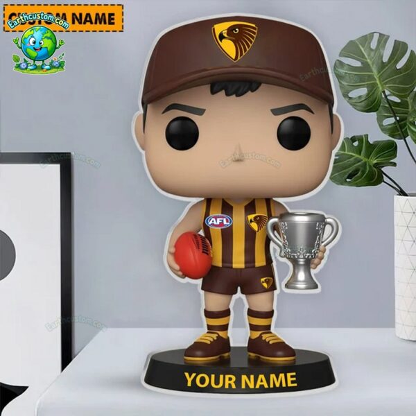 Hawthorn Hawks AFL Funko Pops Figure and Acrylic Plaque