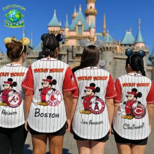 Mickey Mouse x MLB Team STRIPED Baseball Jersey