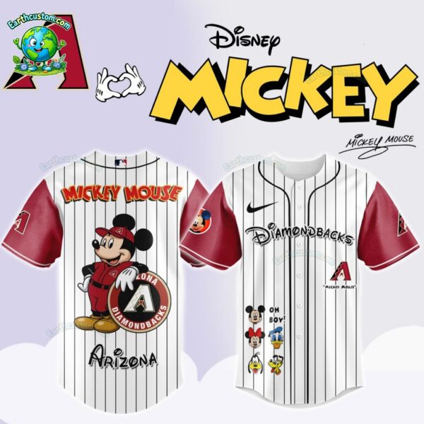 Mickey Mouse x MLB Team STRIPED Baseball Jersey