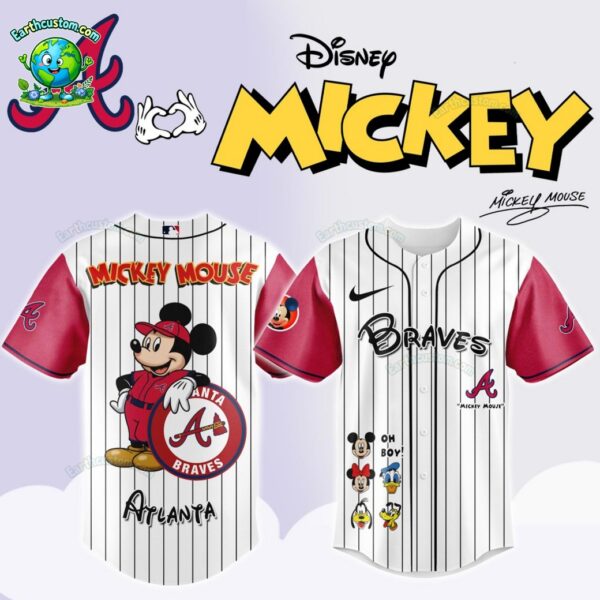 Mickey Mouse x MLB Team STRIPED Baseball Jersey