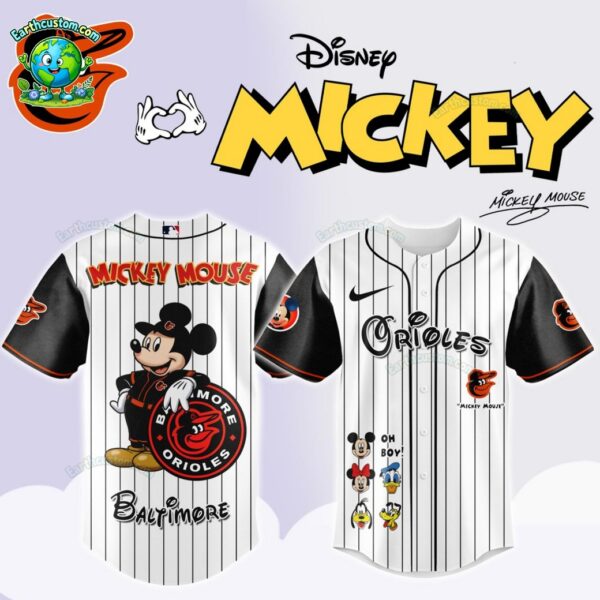 Mickey Mouse x MLB Team STRIPED Baseball Jersey