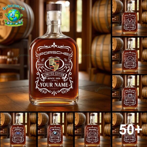 PREMIUM Car Brand Custom Whiskey Bottle
