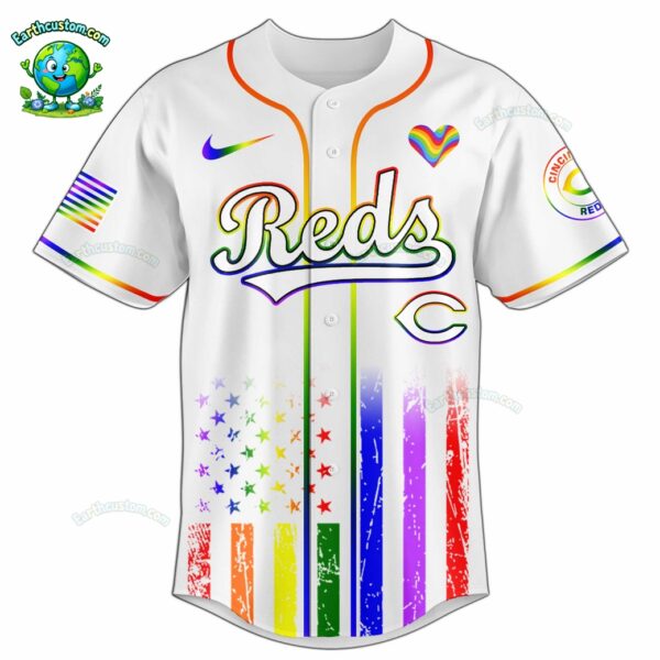 PREMIUM Cincinnati Reds x Happy Pride Month White Baseball Jersey