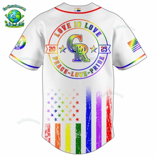 PREMIUM Colorado Rockies x Happy Pride Month White Baseball Jersey