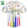 PREMIUM Detroit Tigers x Happy Pride Month White Baseball Jersey