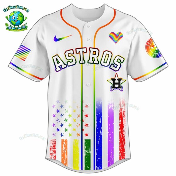 PREMIUM Houston Astros x Happy Pride Month White Baseball Jersey