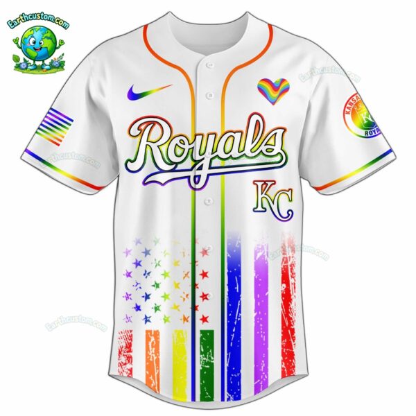 PREMIUM Kansas City Royals x Happy Pride Month White Baseball Jersey