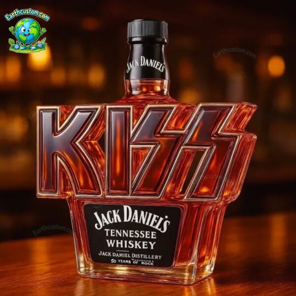 PREMIUM Kiss 50 Years Of Rock Crown Royal Whiskey Bottle