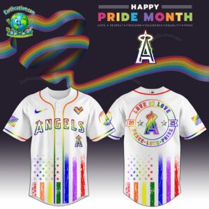 PREMIUM Los Angeles Angels x Happy Pride Month White Baseball Jersey