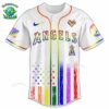 PREMIUM Los Angeles Angels x Happy Pride Month White Baseball Jersey