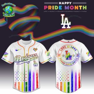 PREMIUM Los Angeles Dodgers x Happy Pride Month White Baseball Jersey