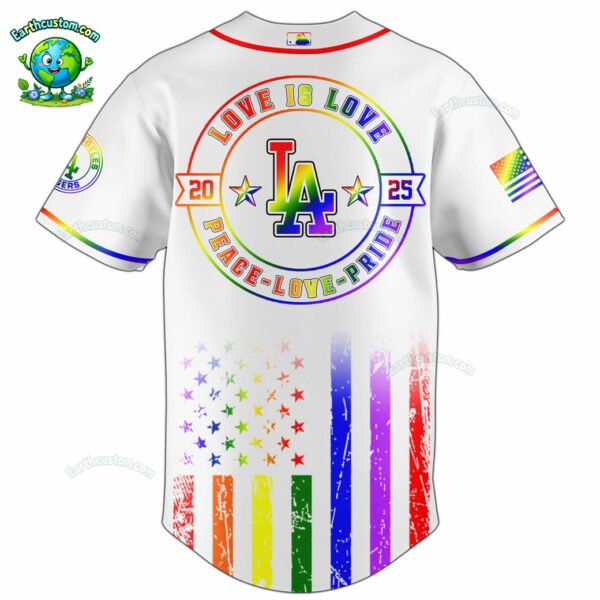 PREMIUM Los Angeles Dodgers x Happy Pride Month White Baseball Jersey