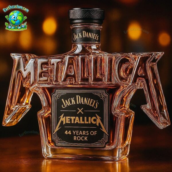 PREMIUM Metallica 44 Years Of Rock Crown Royal Whiskey Bottle