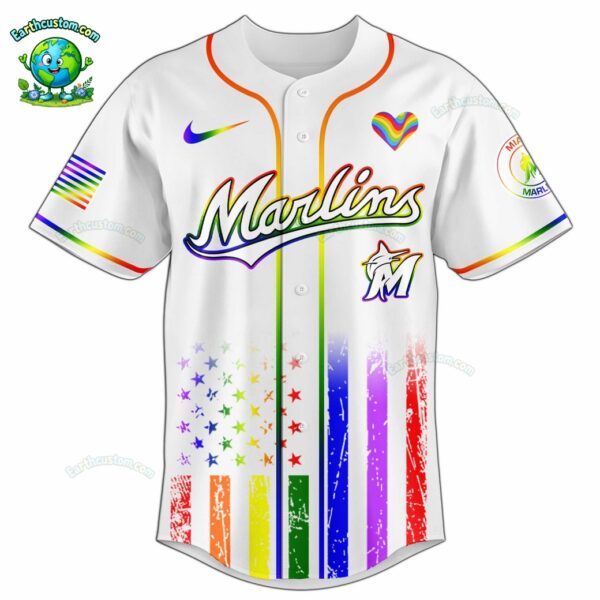 PREMIUM Miami Marlins x Happy Pride Month White Baseball Jersey
