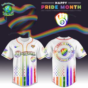 PREMIUM Milwaukee Brewers x Happy Pride Month White Baseball Jersey