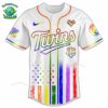 PREMIUM Minnesota Twins x Happy Pride Month White Baseball Jersey