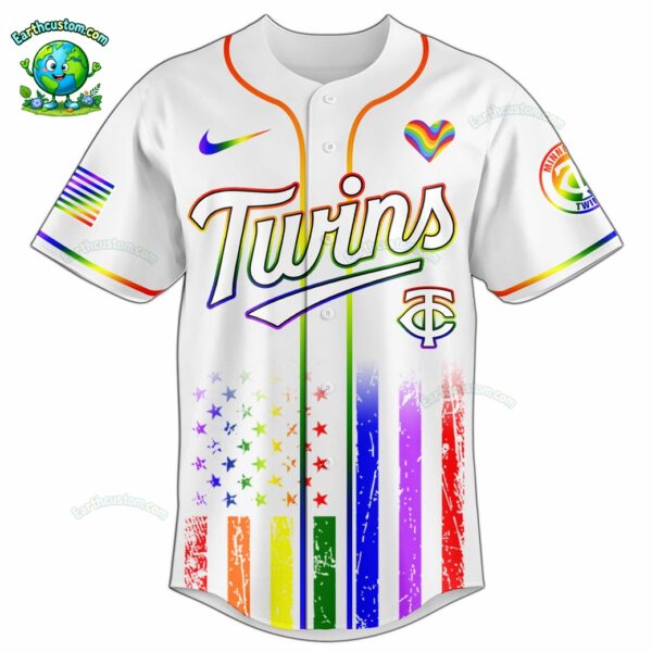 PREMIUM Minnesota Twins x Happy Pride Month White Baseball Jersey