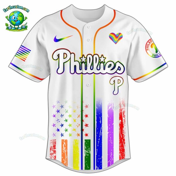 PREMIUM Philadelphia Phillies x Happy Pride Month White Baseball Jersey
