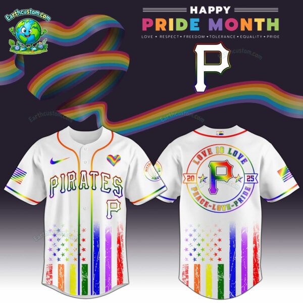 PREMIUM Pittsburgh Pirates x Happy Pride Month White Baseball Jersey