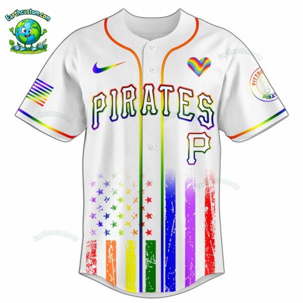 PREMIUM Pittsburgh Pirates x Happy Pride Month White Baseball Jersey