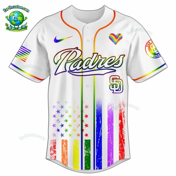 PREMIUM San Diego Padres x Happy Pride Month White Baseball Jersey