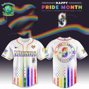 PREMIUM Seattle Mariners x Happy Pride Month White Baseball Jersey