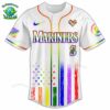 PREMIUM Seattle Mariners x Happy Pride Month White Baseball Jersey