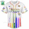 PREMIUM Tampa Bay Rays x Happy Pride Month White Baseball Jersey