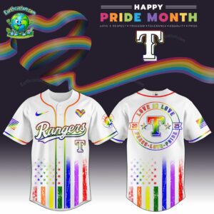 PREMIUM Texas Rangers x Happy Pride Month White Baseball Jersey