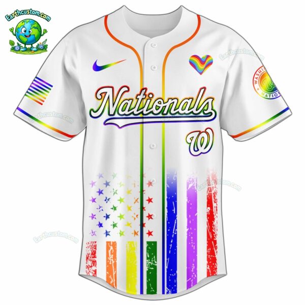 PREMIUM Washington Nationals x Happy Pride Month White Baseball Jersey
