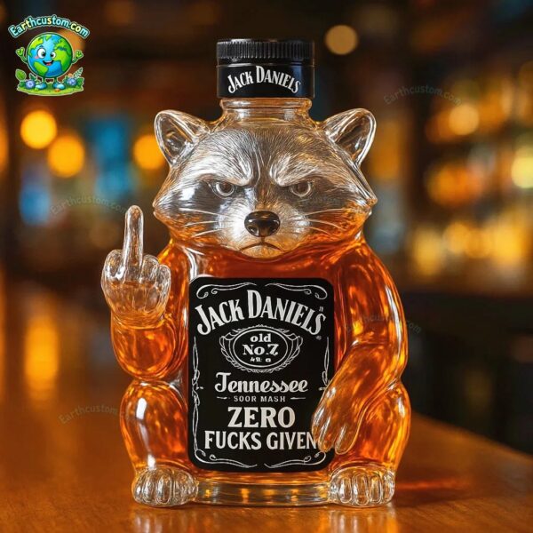 Raccoon Whiskey Bottle
