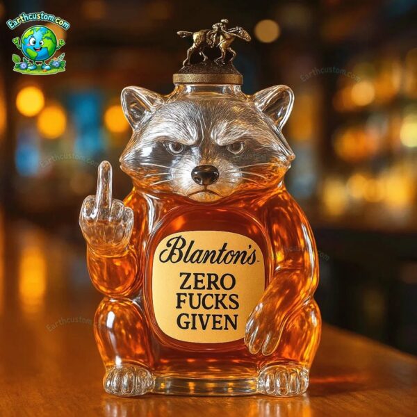 Raccoon Whiskey Bottle