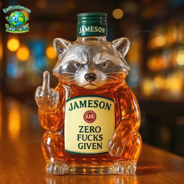 Raccoon Whiskey Bottle