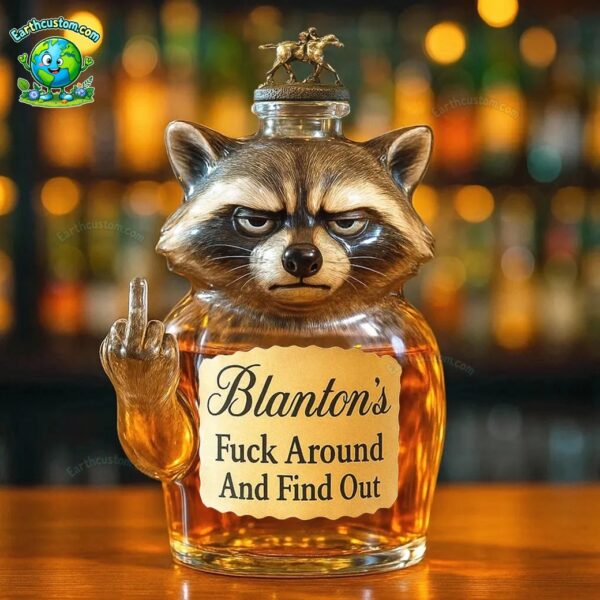 Raccoon Whiskey Bottle