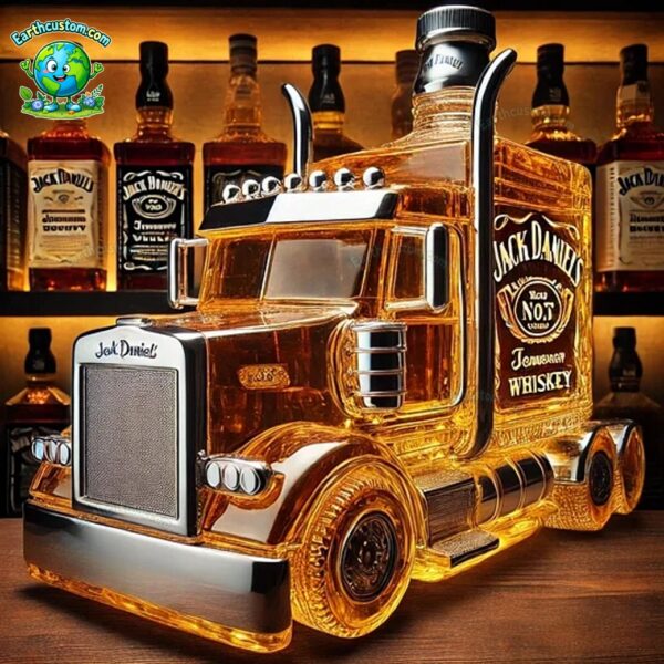 Semi Truck Whiskey Bottle