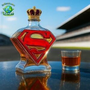 Superman Logo Whiskey Bottle
