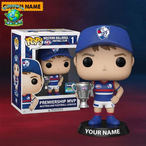 Western Bulldogs AFL Funko Pops Figure and Acrylic Plaque