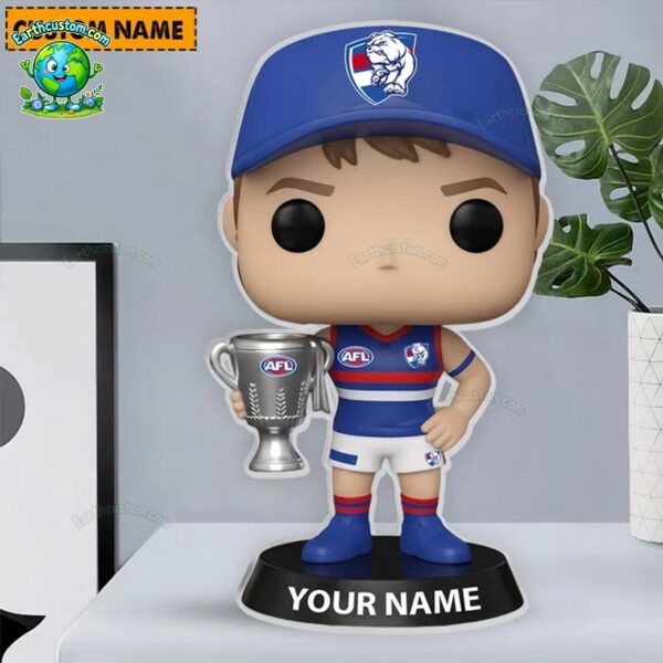 Western Bulldogs AFL Funko Pops Figure and Acrylic Plaque