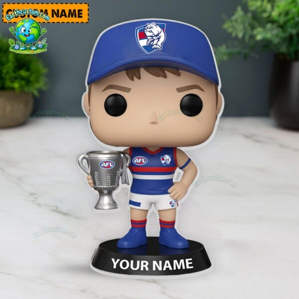 Western Bulldogs AFL Funko Pops Figure and Acrylic Plaque