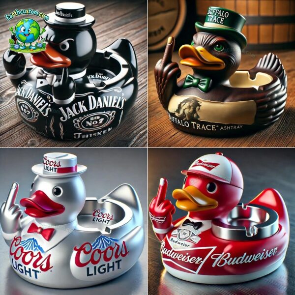 Whiskey Beer Brand Duck Ashtray