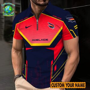 AFL Adelaide Crows Zipper Polo For Men